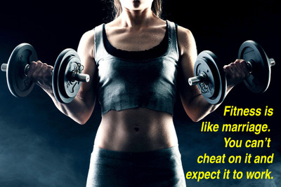 

Oshi - Fitness Is Like Marriage Paper Print(12 inch X 18 inch, Stretched)