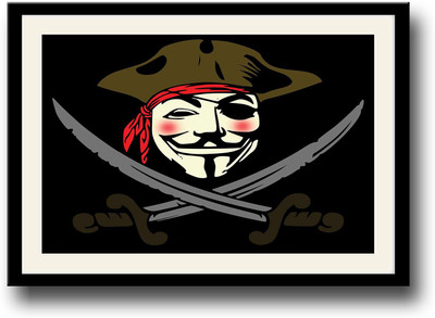 

Pirate with swords Fine Art Print(10 inch X 14 inch, Framed)