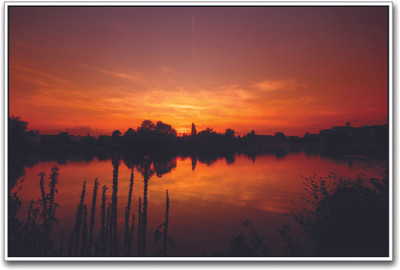 

Orange Sky Reflection Paper Print(12 inch X 18 inch)