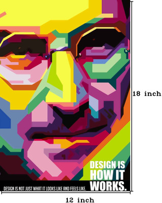 

Steve jobs - design Paper Print(18 inch X 12 inch)