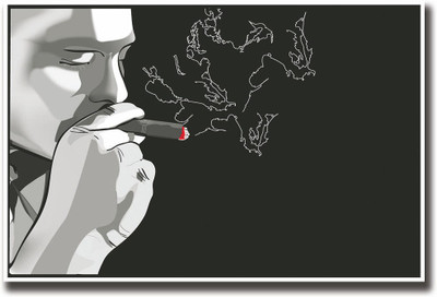 

Smoking cigar with closed eyes Fine Art Print(12 inch X 18 inch, Rolled)