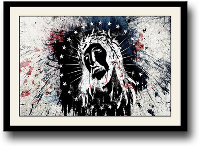 

Jesus Christ face artistic Fine Art Print(10 inch X 14 inch, Framed)
