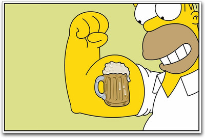 

Bart from the Simpsons Beer Paper Print(12 inch X 18 inch)