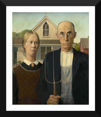 

Tallenge Modern Masters Collection - American Gothic by Grant Wood - Premium Quality A3 Size Framed Poster Paper Print(17 inch X 12 inch, Framed)