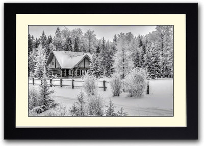 

Snow Covered House Amazing Fine Art Print(14 inch X 20 inch, Framed)
