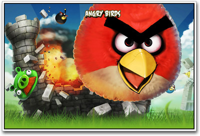

Angry birds Breaking Castle Paper Print(12 inch X 18 inch)