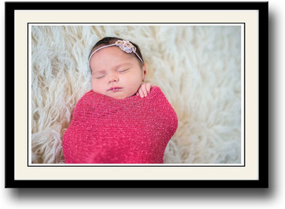 

Cute Baby wrapped in Pink Fine Art Print(10 inch X 14 inch, Framed)