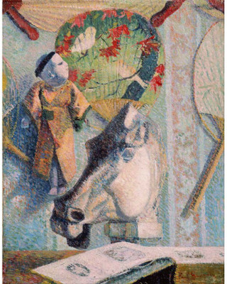 

Modern Masters Collection - Still Life with Horse's Head by Paul Gauguin - Medium Size Ready To Frame Rolled Digital Art Print On Photographic Paper(24 inch X 18 inch, Rolled)