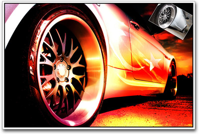 

Sports Car Rim Paper Print(12 inch X 18 inch)