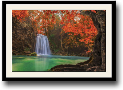 

Waterfall Pond Fine Art Print(10 inch X 14 inch, Framed)