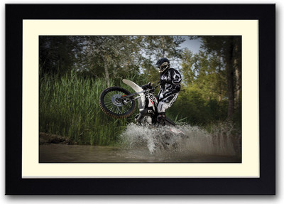 

Derbi Senda Xtreme Bike Fine Art Print(14 inch X 20 inch, Framed)