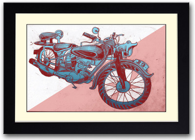 

Hand Drawn Motorcycle Fine Art Print(14 inch X 20 inch, Framed)