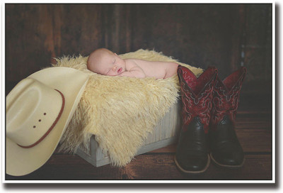 

Adorable newborn baby with boots Fine Art Print(12 inch X 18 inch, Rolled)