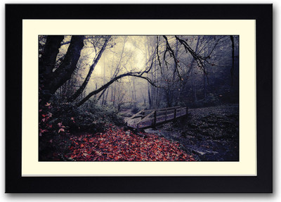

Pull in woods scenery Fine Art Print(14 inch X 20 inch, Framed)