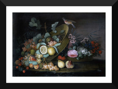 

Tallenge - Still Life with Flowers and Fruit - Premium Quality A3 Size Framed Poster Paper Print(17 inch X 12 inch, Framed)
