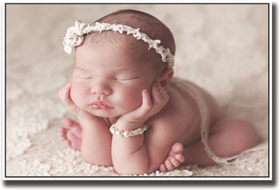 

Baby with hair band and bracelet Fine Art Print(12 inch X 18 inch, Rolled)