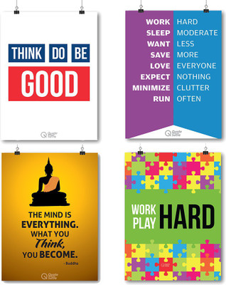 

Poster Collection to Inspire & Motivate Your Employees Set of 4 A3 Sized by QuoteSutra Paper Print(18 inch X 12 inch, Rolled)