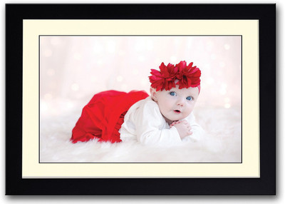 

Cute Girl In Red Dress Fine Art Print(14 inch X 20 inch, Framed)