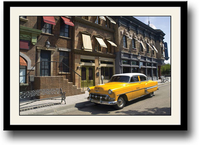 

Yellow Cab Fine Art Print(10 inch X 14 inch, Framed)