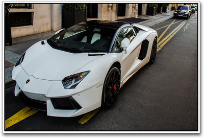

White Lamborghini inspired Paper Print(12 inch X 18 inch)