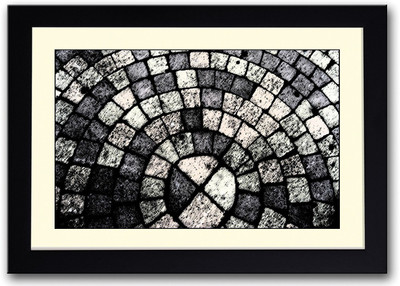 

Black & White Tiles Fine Art Print(14 inch X 20 inch, Framed)