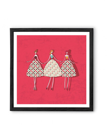 

Hulkut Divas Art Print with black frame 24 * 24 Inches Fine Art Print(26 inch X 1 inch, Framed)