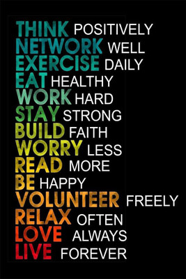 

Think Positively..Live Forever Paper Print(18 inch X 12 inch, Rolled)