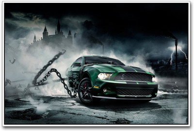 

Ford Mustang in Chains Paper Print(12 inch X 18 inch)