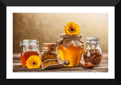 

Tallenge Art For Kitchen - Honey For A Life - Premium Quality A3 Size Framed Poster Paper Print(17 inch X 12 inch, Framed)