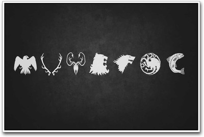 

Game of Thrones houses minimalistic Paper Print(12 inch X 18 inch)