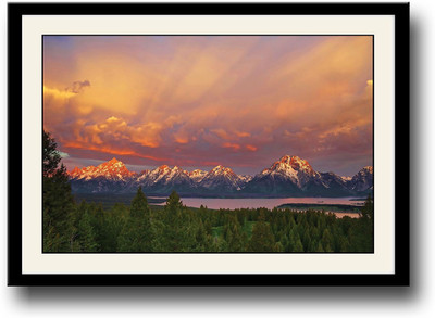 

Sun Shining on Mountains Fine Art Print(10 inch X 14 inch, Framed)