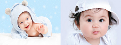

Baby Poster Cute Smiling New Born Kid Infant Child Wall Decor – 2 Pcs Combo Photographic Paper(12 inch X 18 inch)