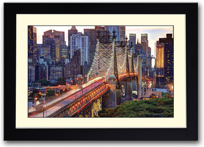 

Beautiful Bridge in City Fine Art Print(14 inch X 20 inch, Framed)