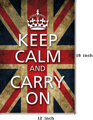 

Keep Calm & Carry On - Flag Paper Print(18 inch X 12 inch)