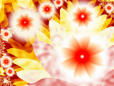 50% OFF on Fractal flowers Paper Print(27 inch X 36 inch)