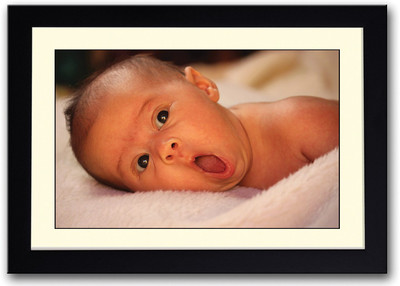 Cute Baby Yawning Afp2045 Fine Art Print(14 inch X 20 inch, Framed)