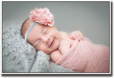 

Adorable cute smiling baby in pink Fine Art Print(12 inch X 18 inch, Rolled)