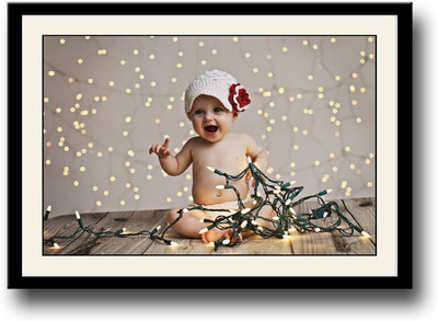 

Cute baby with lights Fine Art Print(10 inch X 14 inch, Framed)