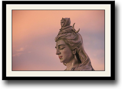 

Parvati and Shiva statue Fine Art Print(10 inch X 14 inch, Framed)