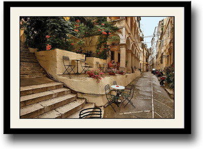 

Street Café Fine Art Print(10 inch X 14 inch, Framed)