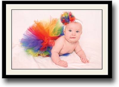 

Baby in colorful dress Fine Art Print(10 inch X 14 inch, Framed)