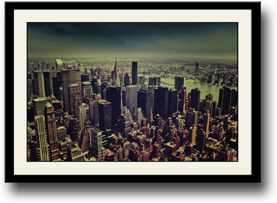 

New york City Aerial Fine Art Print(10 inch X 14 inch, Framed)
