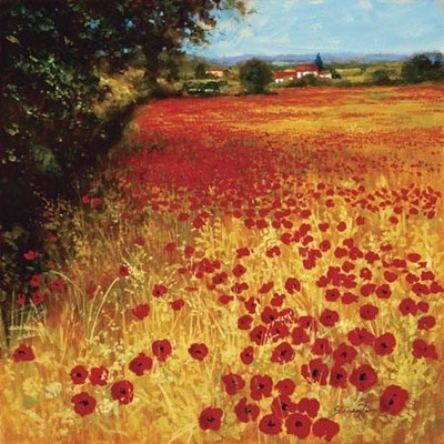 

Field of Red and Gold Fine Art Print(13 inch X 6 inch, Rolled)