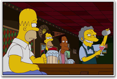 

Bart from the Simpsons having Beer Paper Print(12 inch X 18 inch)