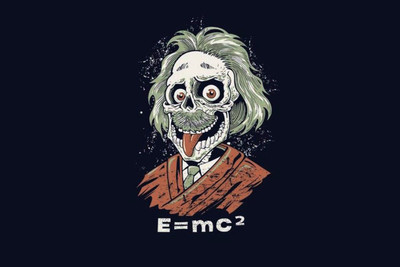 Oshi - Funny Albert Einstein Paper Print(12 inch X 18 inch, Stretched)