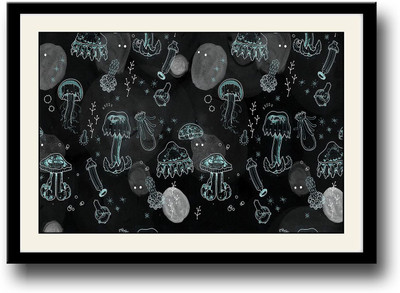 

Jelly fishes artistic Fine Art Print(10 inch X 14 inch, Framed)