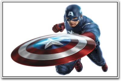 

Captain America superhero shield Paper Print(12 inch X 18 inch)