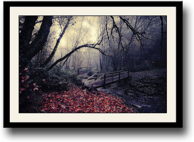 

Pull in woods scenery Fine Art Print(10 inch X 14 inch, Framed)