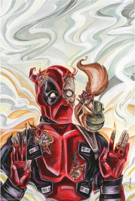 

Deadpool scary (Officially Licensed) poster Paper Print(36 inch X 24 inch, Rolled)