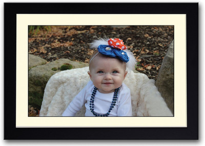 

Baby With Blue Necklace Fine Art Print(14 inch X 20 inch, Framed)
